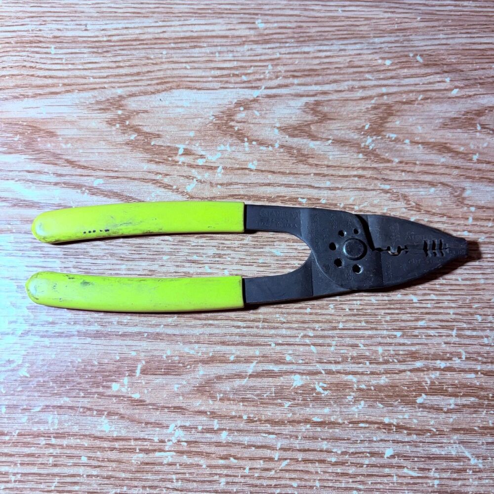 Vintage Stanley 84-203 Electrician Tool Wire Stripper, Cutter, Crimper USA